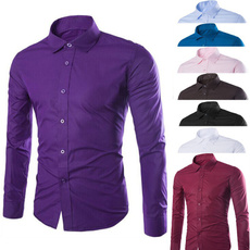 lapel, slim, Shirt, Office
