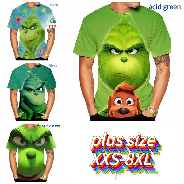 2021 Christmas Clothing 3D Printed Grinch Sweatshirt T-shirt XXS-8XL  Christmas Hot Sale Men Christmas Tree Printing Short Sleeve Cool Fashion T  Shirts