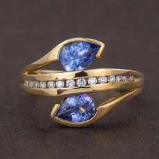 Blues, Wedding, Engagement Wedding Ring Set, Jewelry