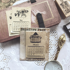 Scrapbooking, vintagesticker, Journal, calendarsticker