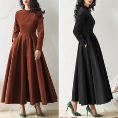 Swing dress, Plus Size, flareddres, long sleeve dress