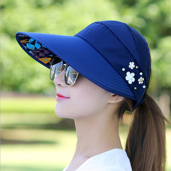 Cappellino Con Visiera Tesa Larga TOFBS Anti UV UPF50+, Elegante E Leggero, Regolabile, Per Donna, Ideale Per Spiaggia, Tennis E Trekking