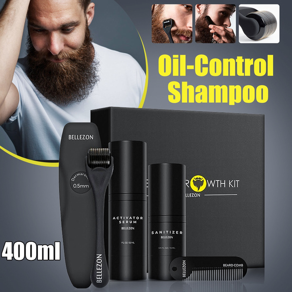 4 Type 400ml Professional Mens Beard Growth Fluid Set Spray