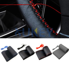 Blues, leathersteeringwheelcover, leather, 38cm