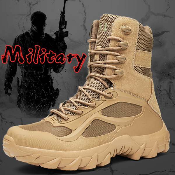 2021 Tacitical Combat Boots for Men Outdoor Military Boots Black