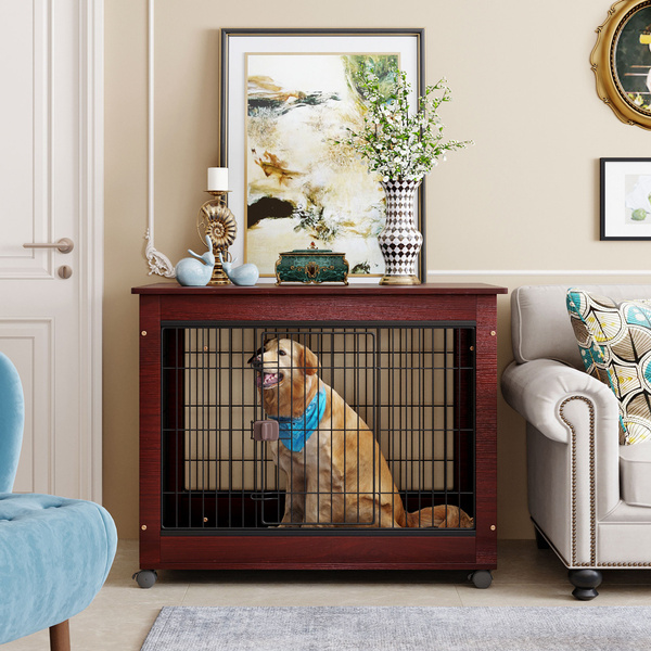 Photo inspiration: Visual Reference: 39 Length Furniture Style Pet Dog Crate Cage End Table