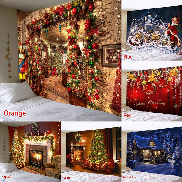 Christmas tree wall discount tapestry