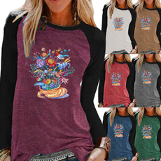 Fashion, Graphic T-Shirt, Long Sleeve, Women's Sweatshirt