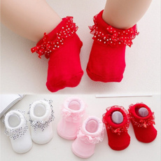 Cotton Socks, babysock, Lace, babylacebowsock