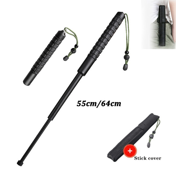 Three-section Telescopic Stick Self-defense Stick Outdoor Military Baton  Vehicle Personal Safety