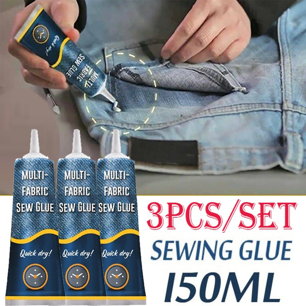 3PCS 150ml Multifunctional 1 Min Quick Bonding Fast Dry Sew Fabric Glue ...