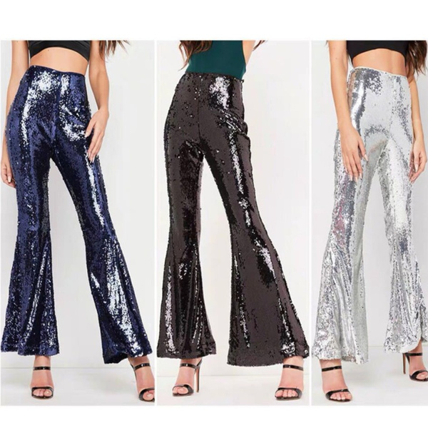 Shiny hot sale bell bottoms