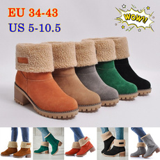 ankle boots, Fashion, Winter, Waterproof
