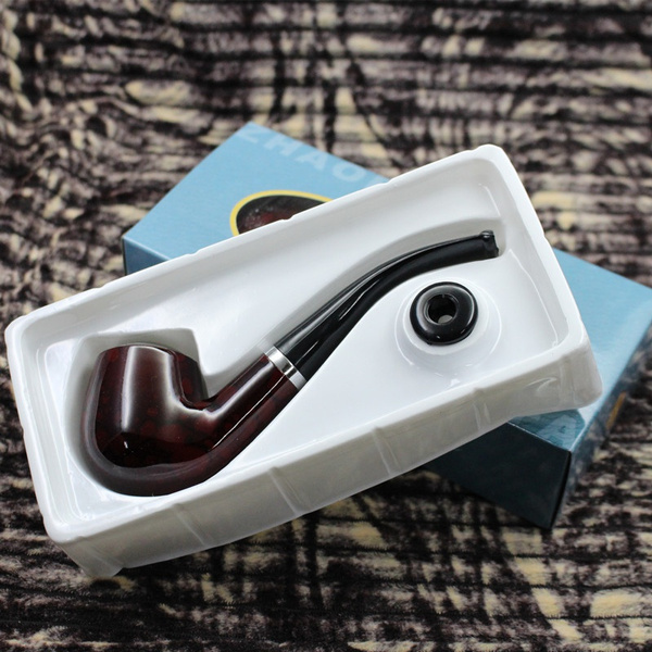 Cigarette tobacco dualpurpose resin pipe ZF808 men's classic tobacco pipe. Wish