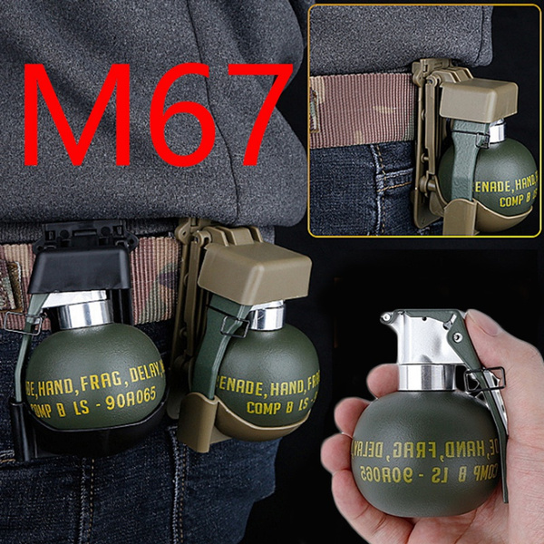 Molle System Plastic movieprop Dummy M67 Grenade Model Quick Release  Airsoft militaryequipment grenademodel grenadetoy Airsoft Paintball  Tactical