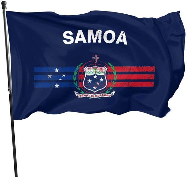 Samoan Emblem & Samoa Flag Garden Flag Banner Flag for Inside/Outside 3 ...