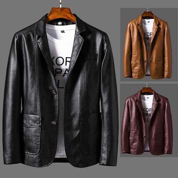 Richly Shop Fashion Men Leather Jacket Casual Mens India | Ubuy