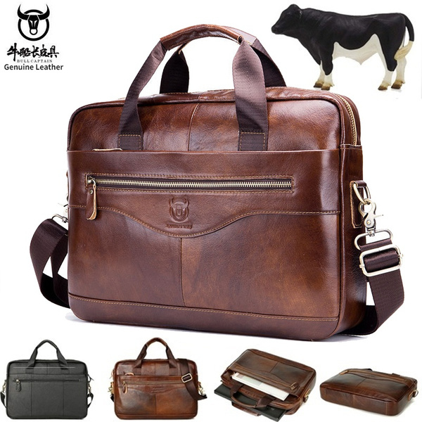 New Men's Genuine Leather Vintage Briefcase Handbag Messenger Shoulder Bag 