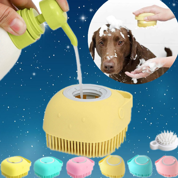 Pet bath sprinkler Brush cat and dog cleaning supplies silicone gloves  Massage shower cleaning tools - AliExpress