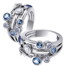 Sterling, ringsformen, Girlfriend Gift, DIAMOND