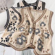 hollowvest, Vest, Fashion, loose top