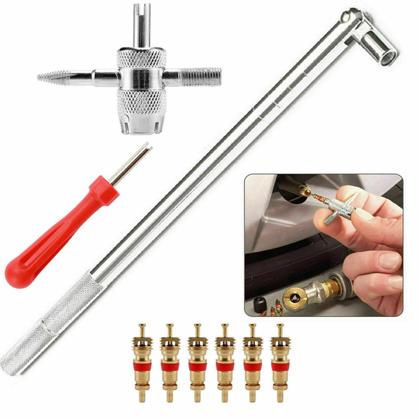 Valve Stem Installer HD Chrome Tool Puller Car Tire Plug Core Remover