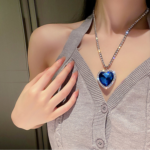Large Diamond Heart Necklace | Mila Gems