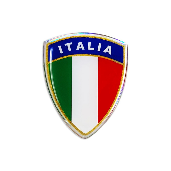 Sticker Adesivo 3D Scudetto Bandiera Italia HQ | Wish