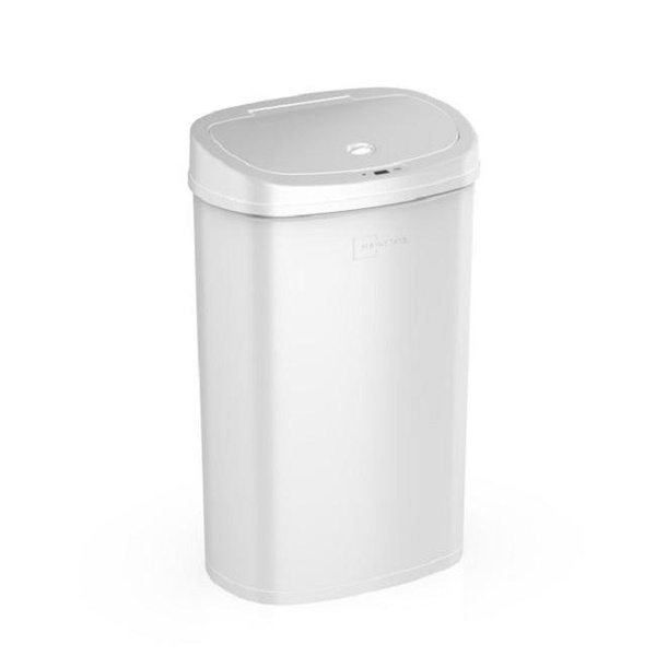 Mainstays MS5022WH Motion Sensor Garbage Can, White Stainless Steel