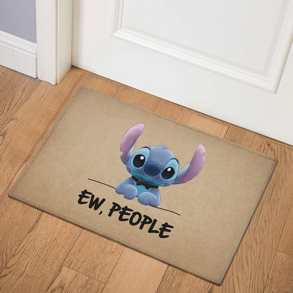 Cute Stitch Ew People Doormat, Lilo Stitch Doormat, Lilo And Stitch  Doormat, Stitch Doormat, Funny Stitch Doormat, Funny Bath Mat Doormat 6  Sizes