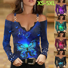 shirtsforwomen, butterfly, strapless, Plus Size