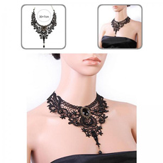 Chain Necklace, Lace, women necklace, lacenecklace
