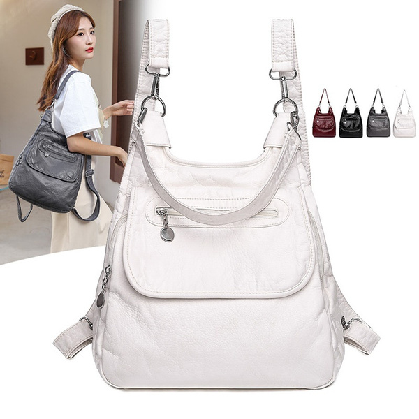 Women Pu Leather School Backpack Purse Multipurpose Ladies Fashion