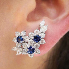 Sterling, DIAMOND, wedding earrings, fine jewelry