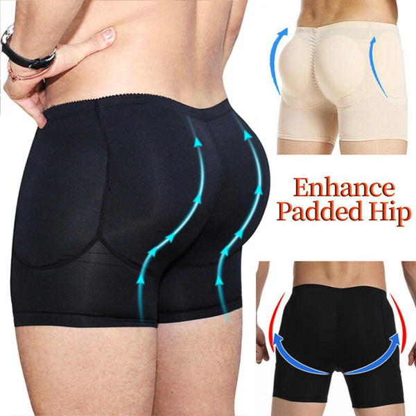 Men's Padded Buttocks Bum Enhancer Hip-up Boxers Panties Underwear Brief