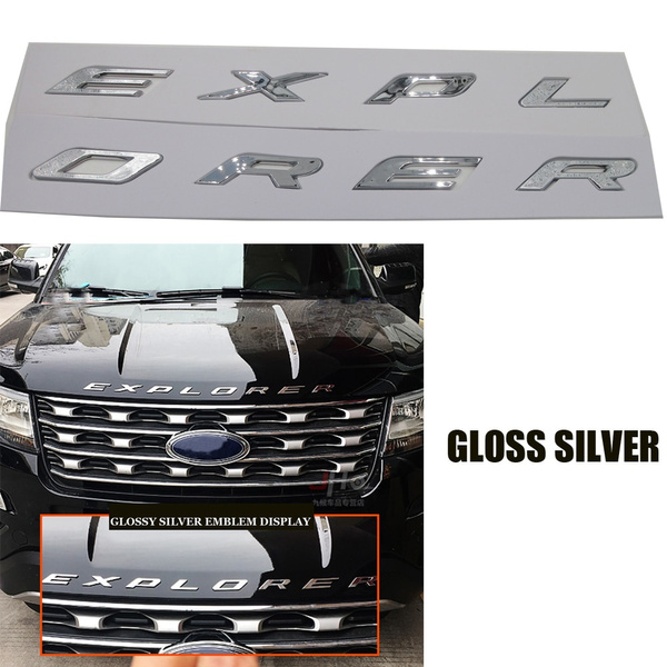Car 3D EXPLORER Letters Front Hood Emblem Logo Badge Nameplate For ...