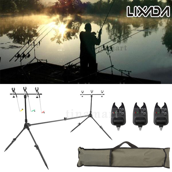 Lixada Adjustable Retractable Carp Fishing Rod Pod Stand Holder
