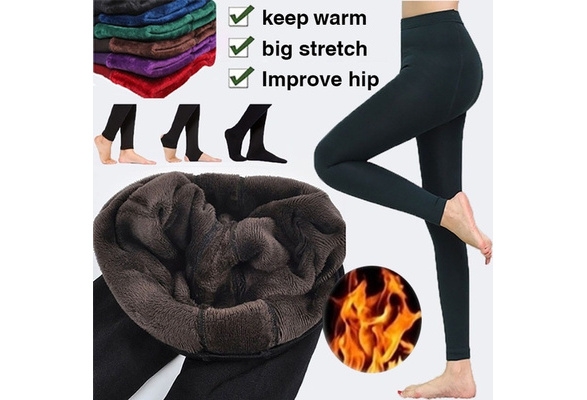 XS-3XL Fashion Brushed Stretch Fleece Lined Thick Tights Warm Winter Pants  Warm Leggings