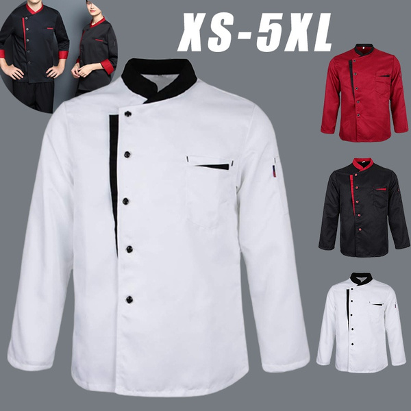 Men's Women's Kitchen Apparel Long Sleeve Chef Jacket Kitchen Chef