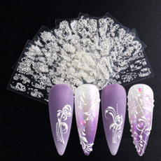 nail stickers, Flowers, Lace, Beauty