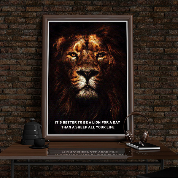 ARTCANVAS It’S Better To Be Lion Than 2024 Sheep Motivational Canvas Art Print