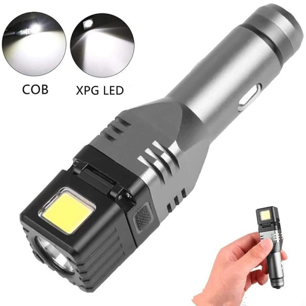 LED Flashlight MINI Car Chargeable Lantern Torch Powerful Lamp Built-in ...