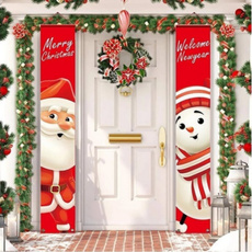 christmasdoordecoration, christmascurtain, plaid, Door