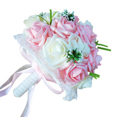 pink, Flowers, roseflowersbouquet, Bridal