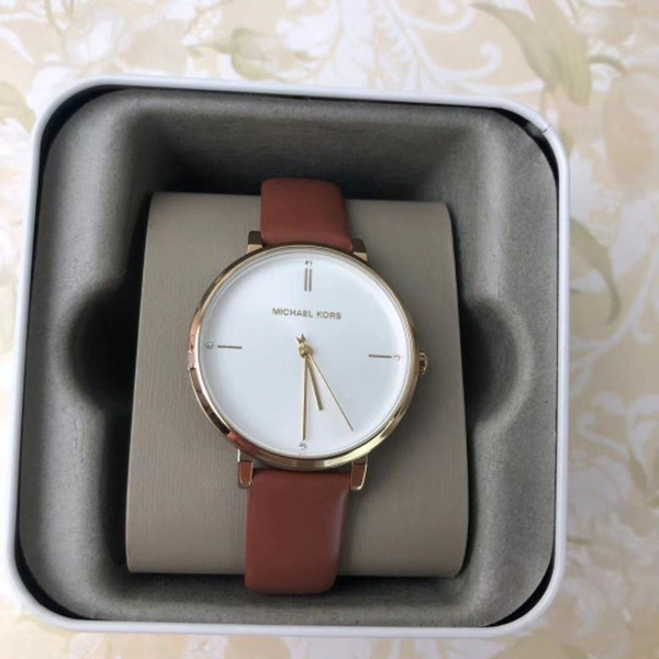 Michael Kors MK7099 Jayne Brown Gold Leather Women\'s Watch E)MICHAEL KORS MK7099 JAYNE BROWN GOLD | Mercari main image 3