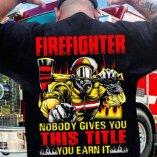 Fashion, Hero, men's cotton T-shirt, firefightershirt