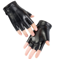 fingerlessglove, leather, cyclingglove, Men