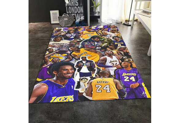 Kobe Bryant LA Lakers 24 Reangle Rug Living Room Rug - Peto Rugs