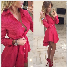 Fashion, Shirt, dovetail, polka dot