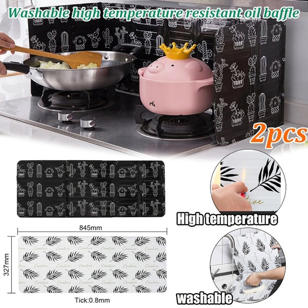 Nordic High Temperature Resistance Kitchen Stove Splash Guard Aluminium  Foil Plate Gas Stove Oil Splatter Induction Cooker Cooktops Screens Cooking  Frying Insulate Splash Proof Baffle